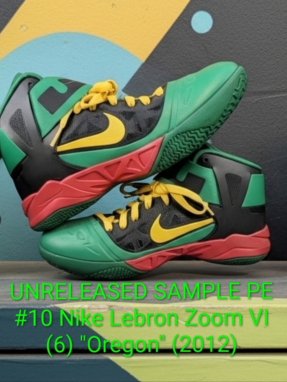 SAMPLE Nike Lebron Zoom VI (6) "Oregon" (2012) M7.5/W9 Like New Game Worn Once